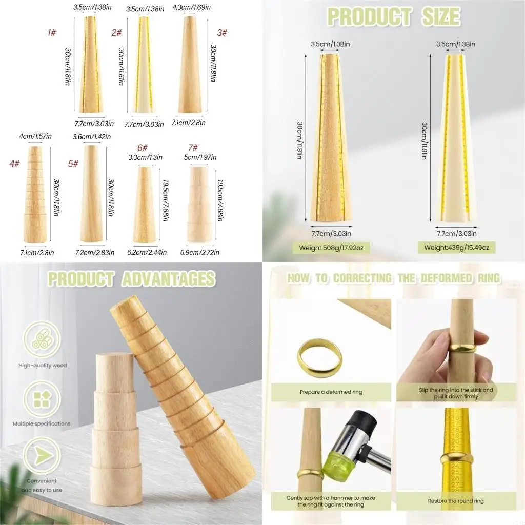 

Professional Ring Size Measurement Rod Sturdy Rings Size Finding Tool Unique Measuring Rod Accessory for Jewelry Making