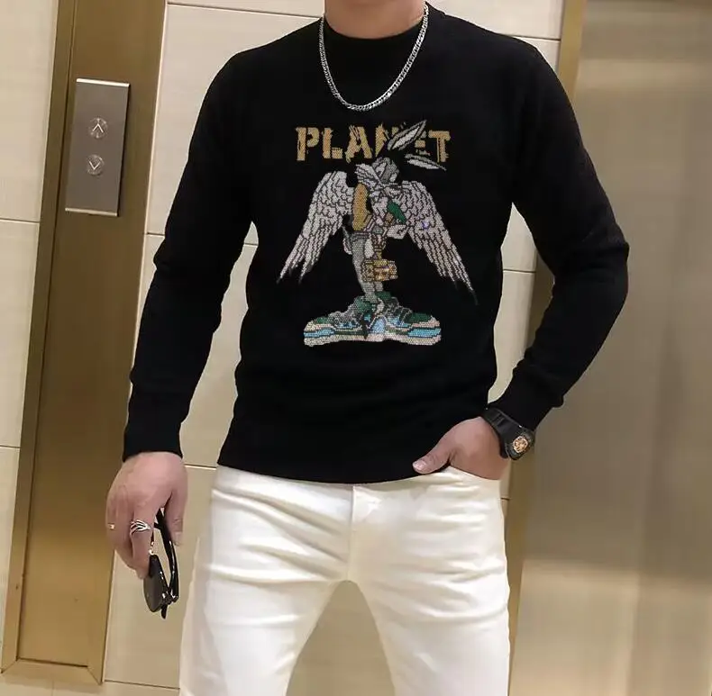 2024 Men's Designer  Rhinestone  sweaters   men's gifts hot sale