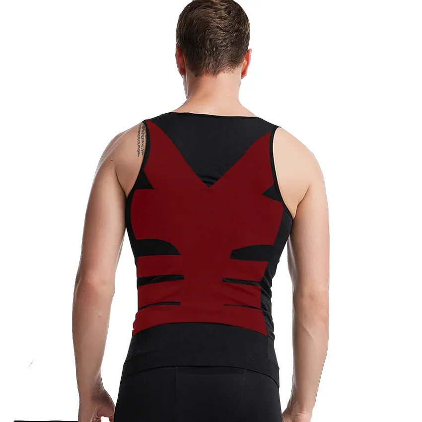 Men Slimming Body Shaper Tummy Shapewear Fat Burning Vest Modeling Underwear Corset Waist Trainer Muscle Girdle Shirt
