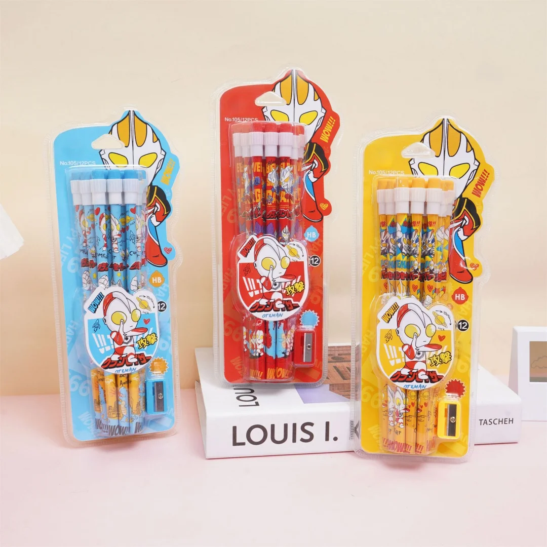 conjunto-de-lapis-ultraman-hb-com-12-pecas-e-apontador-material-escolar-de-desenho-animado-para-criancas-e-presente-de-aniversario