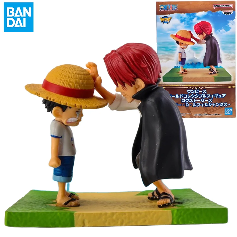 

Bandai Original Banpresto One Piece WCF Story Vol.1 Луффи и Шанкс аниме фигурка в сборе игрушка Коллекционная модель украшения
