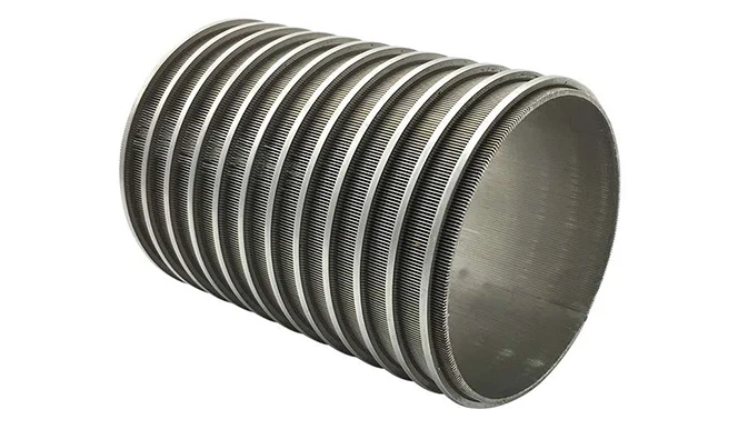 Custom stainless steel 304/316 cylindrical wedge wire feed metal filter elements for liquid separation