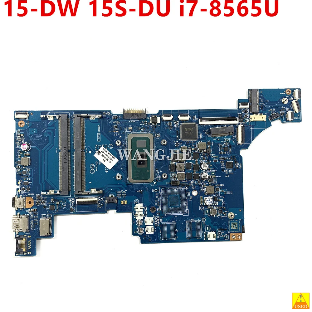 

L51985-601 L51987-601 For HP 15-DW 15S-DU Used Laptop Motherboard FPW50 LA-H323P W/ i7-8565U 100% Working