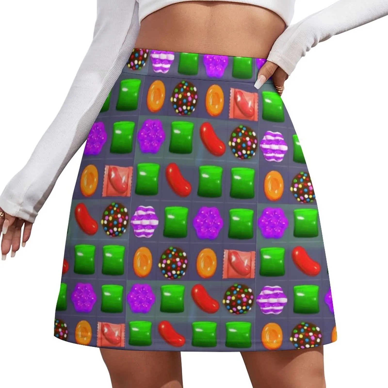 

Мини-юбка Candy Combo Candy Crush для женщин, юбки в корейском стиле 2026 года, одежда для женщин