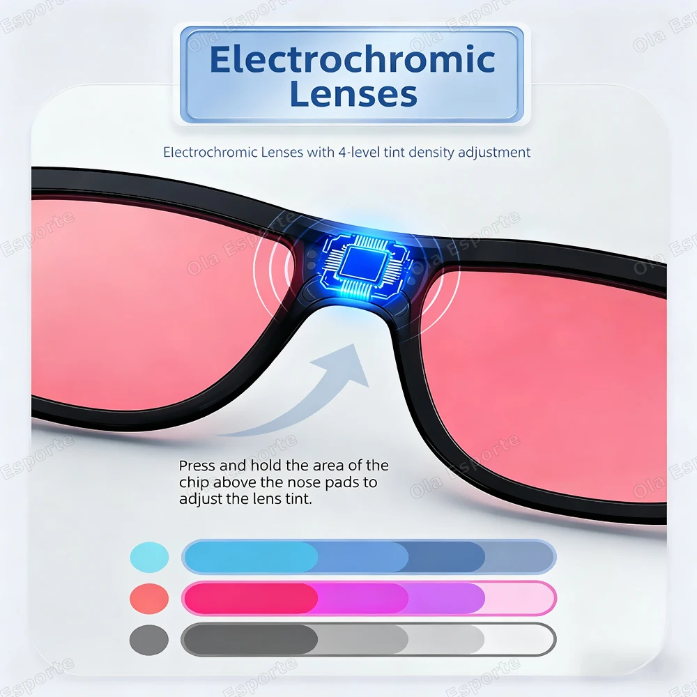 2026 Touch Color Changing Lens Smart Glasses AI translation Dual Microphone Noise Reduction Super Clear Sound Bluetooth Sunglass image 3