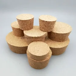 Tapón de corcho de madera para botellas, tapa de vidrio para pudín de aceite esencial, tamaño grande, 51mm a 105mm, 2 unidades por lote