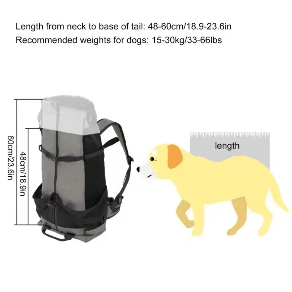 Multifunctional Pet Dog Backpack Comfortable and Breathable Backpack Anti-escape Backpack for Going Out To Walk The Dog