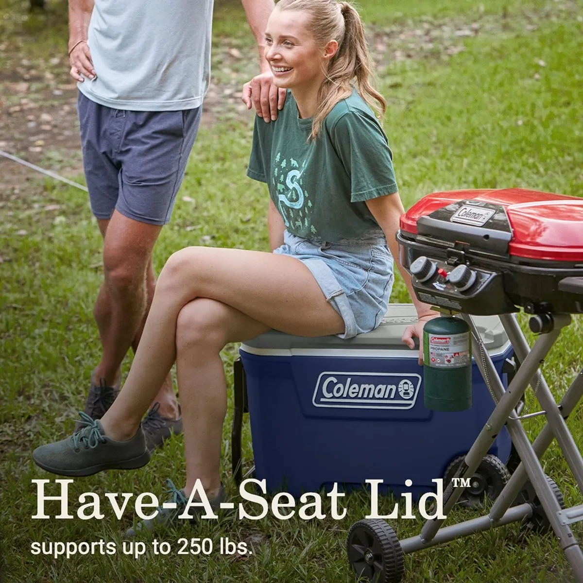 316 Series Insulated Portable Cooler with Heavy Duty Wheels, Leak-Proof Wheeled Cooler with 100+ Can Capacity 62qt