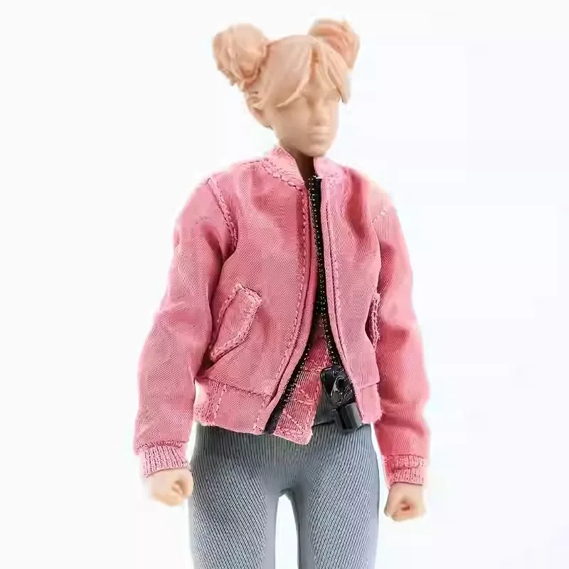 1/12 Scale Female Yoga Pants Flight Jacket Coat Tight Elastic Pants Clothes Model for 6" Romankey Action Toy Figure Doll Body