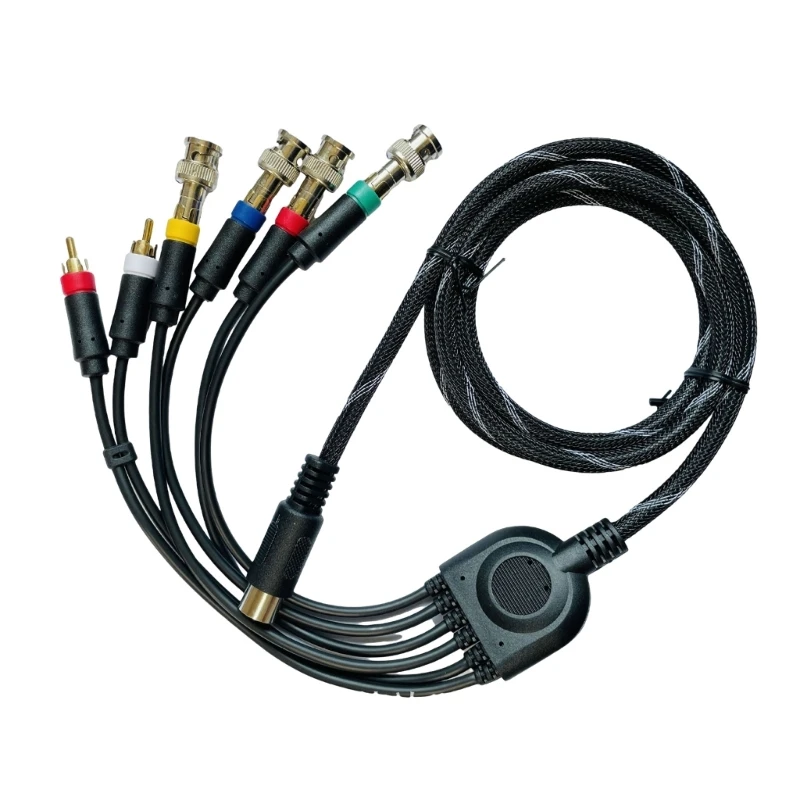 DXAB Upgraded Component Composite Cable Color Monitors Cable Component Cord ABS Component Composite Cable Perfect for Gamers