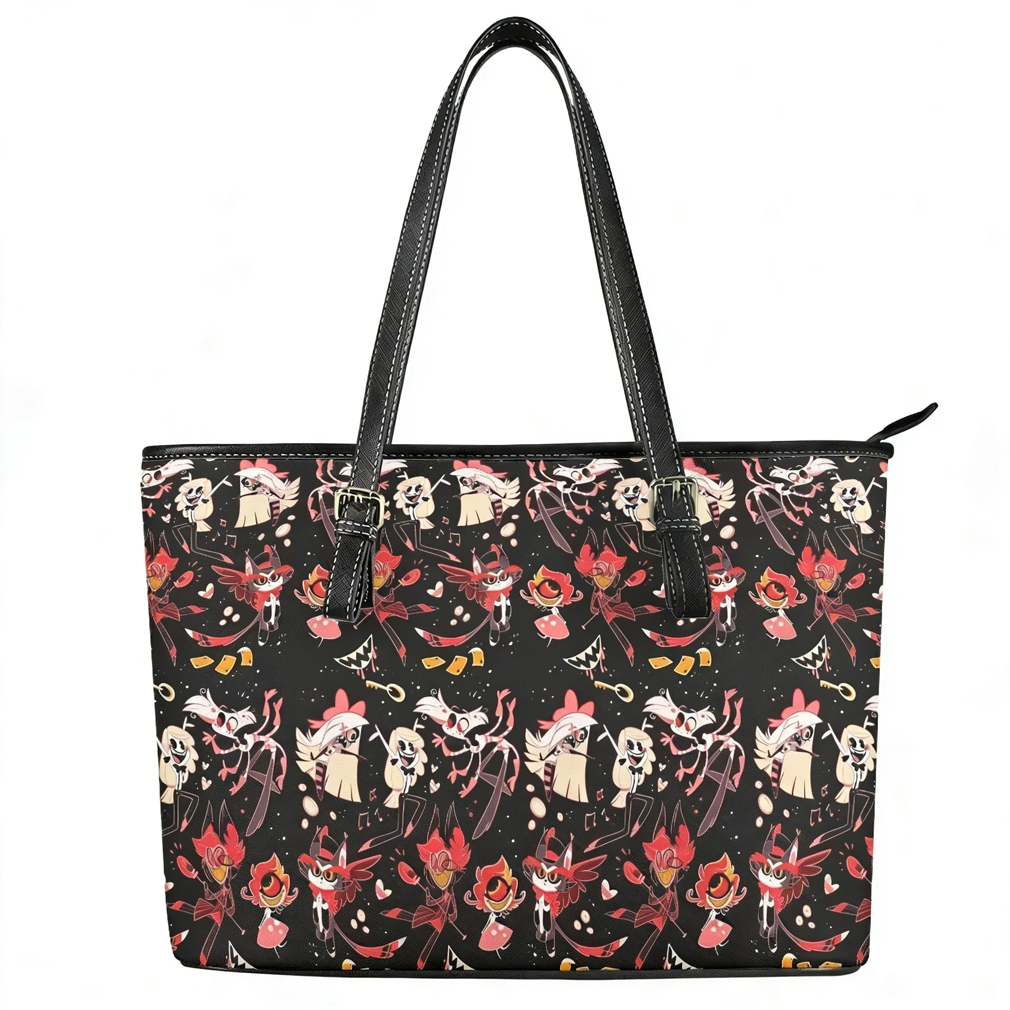 

Модная сумка Hot Comics Fashion Hotel Hazbin, персонализированная сумка-тоут для женщин и мужчин, деловая кожаная сумка через плечо, дорожная сумка