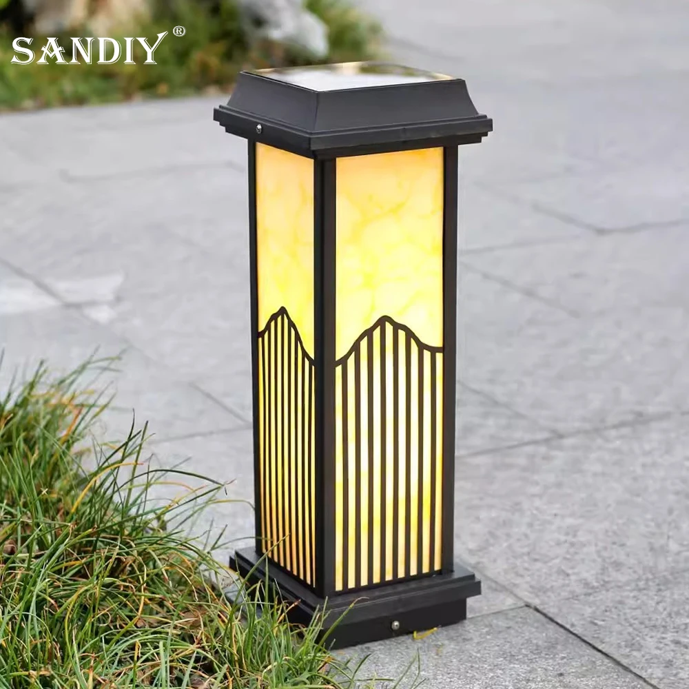 Solar Ground Lamp Community Yard Light Garden Villa Property Outdoor Lawn Lamp Household Yard Door Post Lights