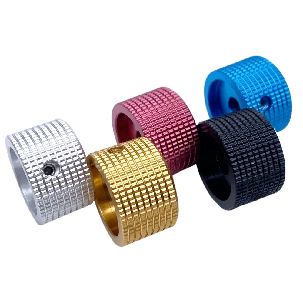 1 stücke Gitarre Knöpfe Aluminium Legierung Potentiometer Steuer gerändelt Knopf Volumen Audio Elektrische Gitarre Bass Schraube Typ 25x15,5mm