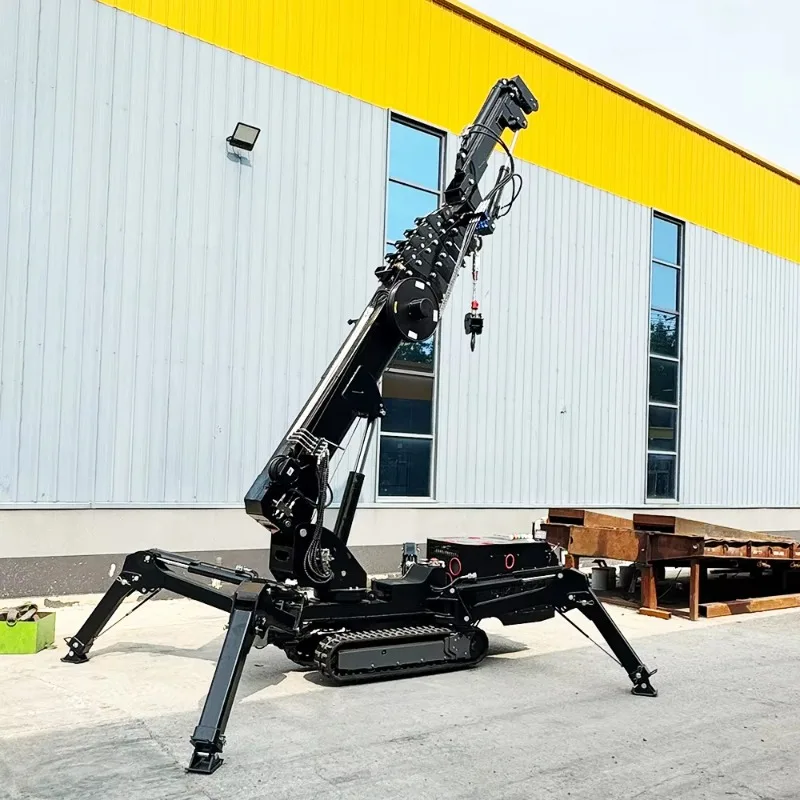 Customized Spider Crane 4 Ton Indoor CE EPA Euro 5 Certification CE Remote Control Diesel Electric Spider Crane Mini