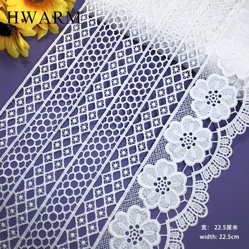 

Lace Fabric No Elasticity Water-soluble Milk Silk Embroidery Sewing Trimming Bar Code Clothing Skirt Curtain Wedding Decoration