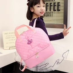 New Design Girls Ballet Dance Backpack Fashion Sequined Shoes Pupil Kids Birthday Gifts Latin Dancing Handbag