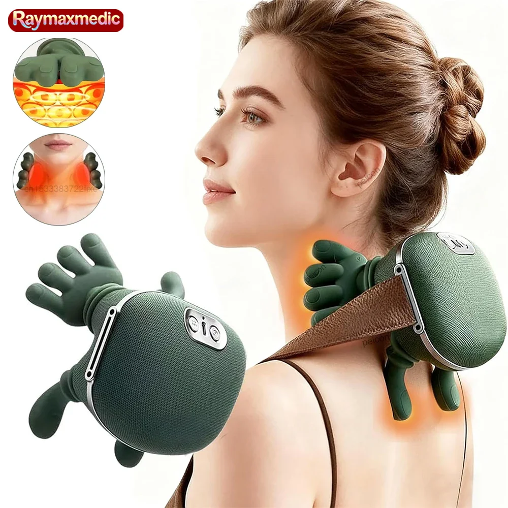 

Массажер для шеи и спины Raymax 4D Bionic Finger Pressure: электрический разминающий массажер для глубокого расслабления мышц