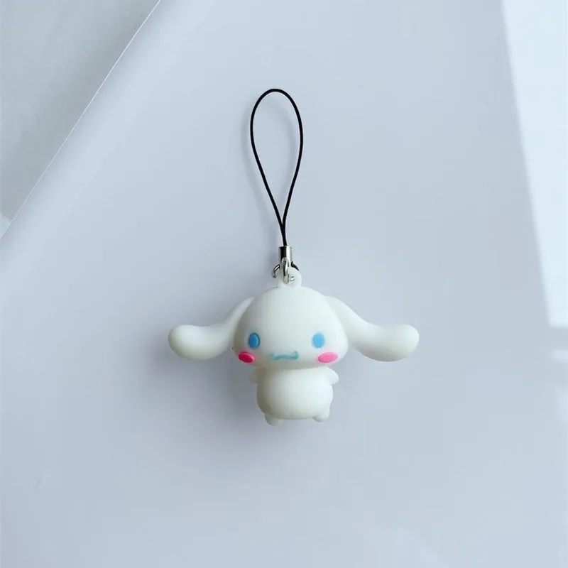 Creative new kawaii Cinnamoroll Hello Kitty My melody BadBadtz-maru Keroppi mobile phone pendant girl heart Sanrio cute lanyard