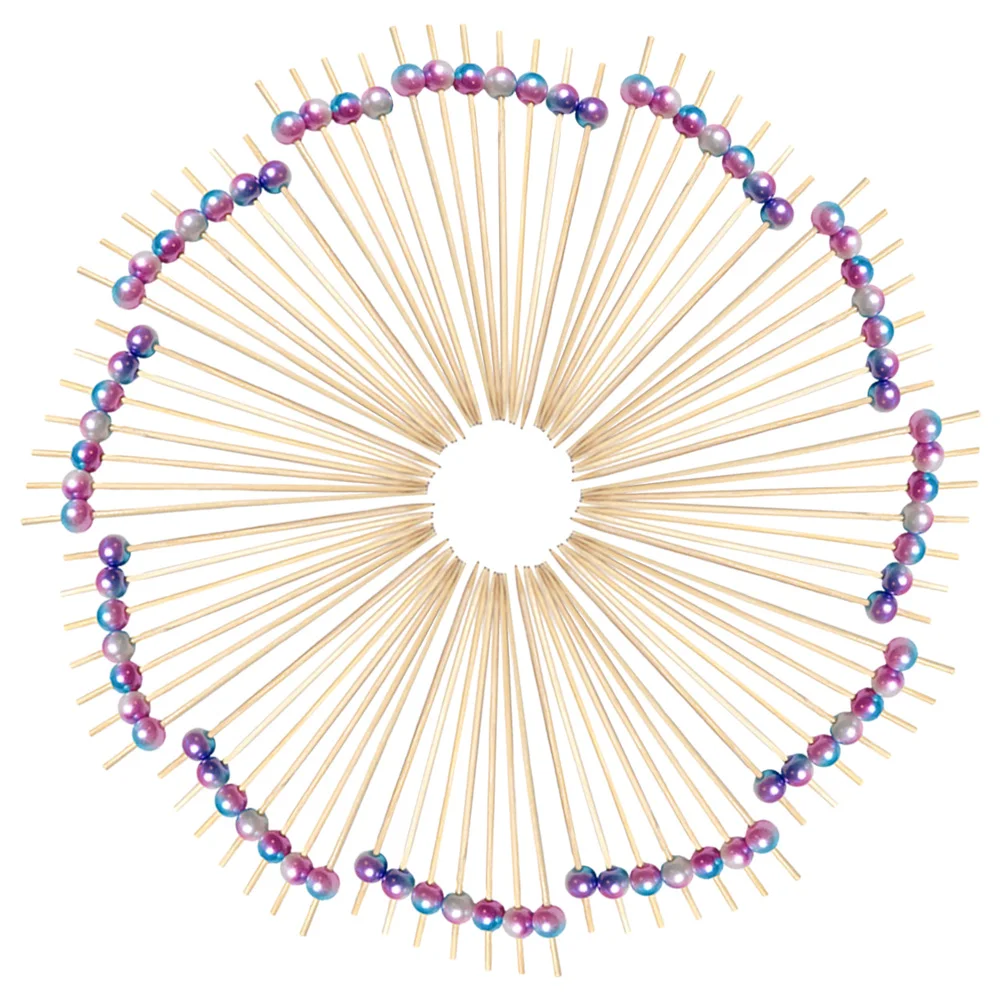 

300Pcs Fruit Wood Skewers Adorable Disposable Picks for Party Cake Snacks Hamburgers Bread Grilled Meats Food Decoration