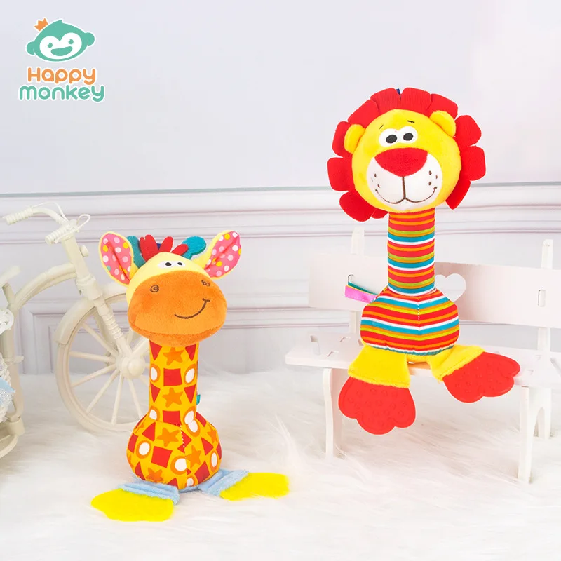 Hochet à main TeWindsor pour bébé, jouets en peluche, grignoter, pacifier, nouveau-né