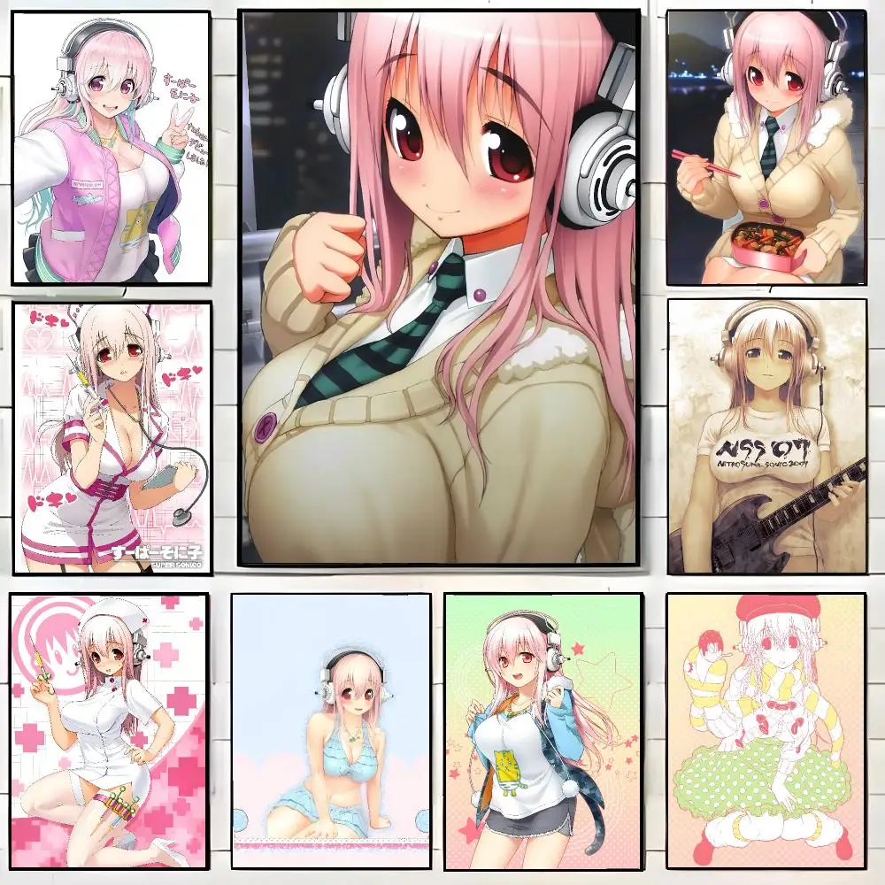 Super S-Sonico Poster High-definition Waterproof Poster Stickers, Suitable For Bedroom, Living Room, Home Decoration