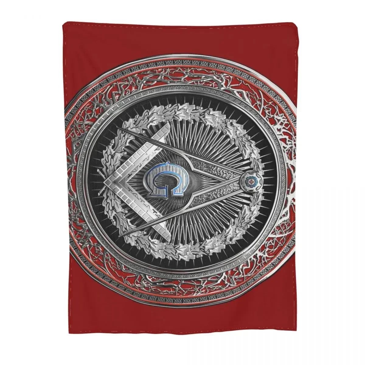 3rd Degree Mason Silver Jewel Master Mason Square Blanket Flannel Masonic Freemason Warm Throw Blanket for Bedding Couch Bed Rug