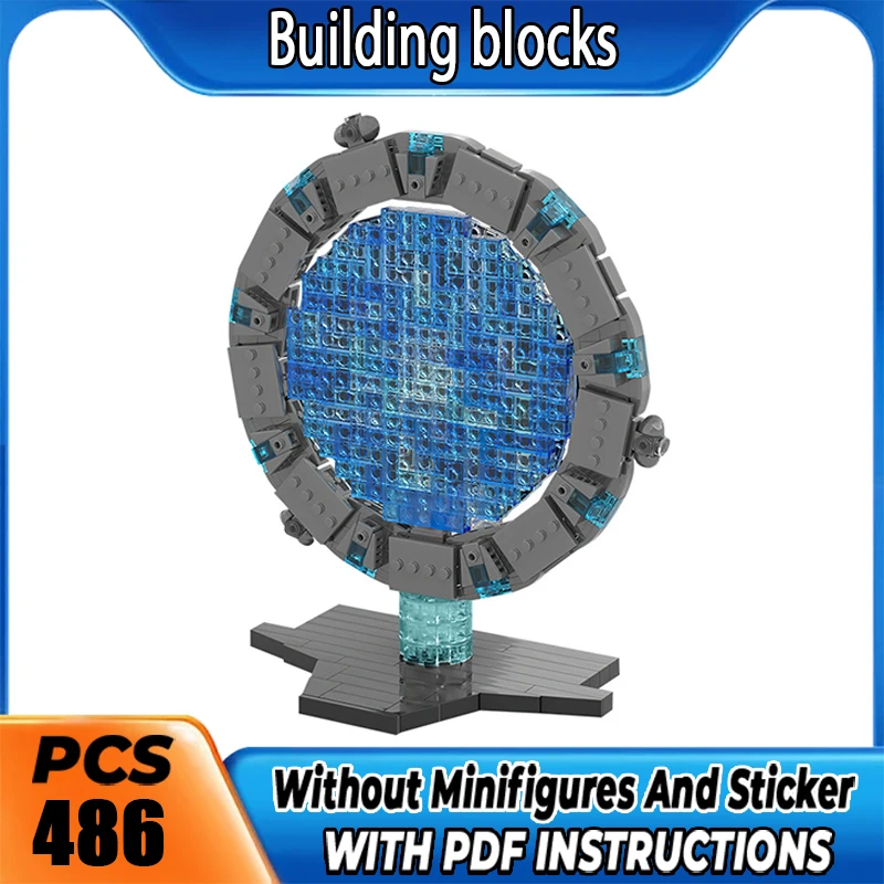 MOC 486pcs Stargate Atlantis Spacegate Space Building Blocks Artificial Satellite Universe Vehicle Bricks Toys for Boy Save Gift