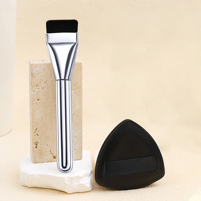 Dreieck Schwarz Make-Up Puff 7 Teile/satz Flachkopf Foundation Pinsel Reiniger Mini Finger Schwamm Concealer Air Kissen Werkzeug