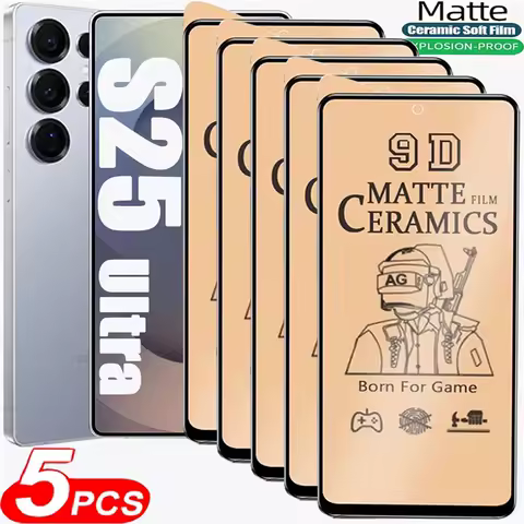 5PCS Screen Protector For Samsung Galaxy S25 S24 Ultra S23 S22 S21 Plus Matte Ceramic Film For Samsung S24 S23 S21 S20 FE Film