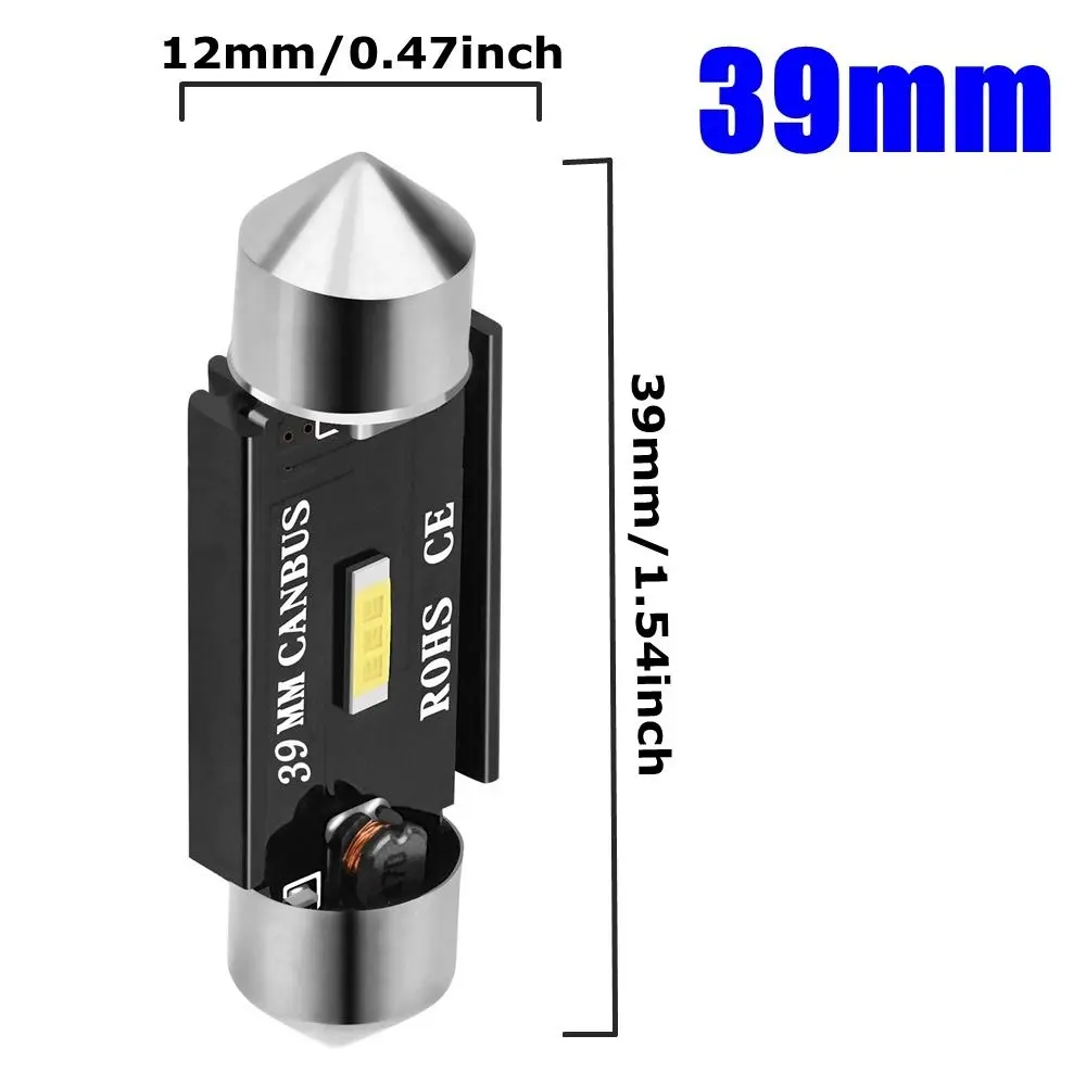 

Суперяркие светодиодные лампы Festoon CSP для салона автомобиля, белые лампы для чтения, суперяркие лампы для освещения дверей автомобиля