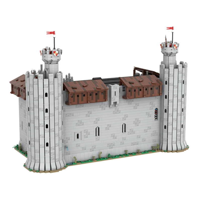 Model Średniowiecznego Zamku z Klocków Moc, Wielka Sala, Technologia, Modułowe Klocki, Prezenty, Zabawki Konstrukcyjne, Zestawy DIY do Składania