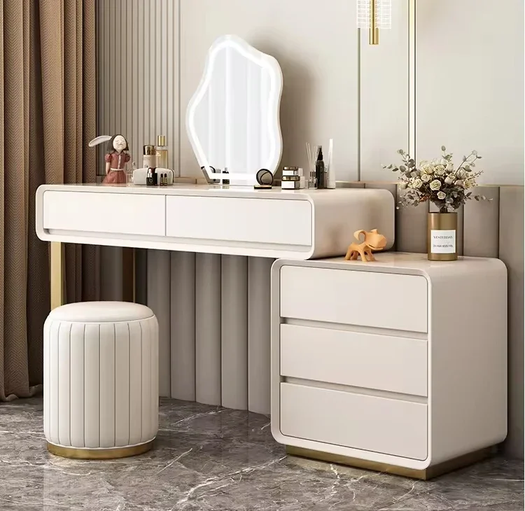 High grade new design fast delivery home multifunctional vanity table mirror wooden dressing table in bedroom