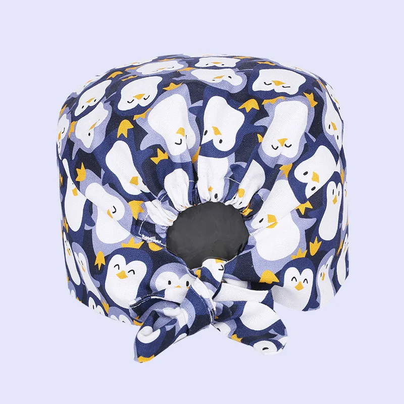 Penguins Surgical Hat Scrub Cap Clinical Nurse Accessories Surgeon Hat Women Men Dentist Surgery Caps Operating Room Headwear