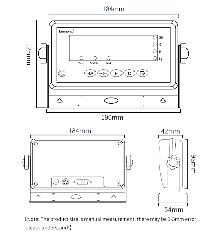 A1 Hot Sell Electronic Industrial Bench Scale Balance Precision Large Positive Display Weighing Indicator