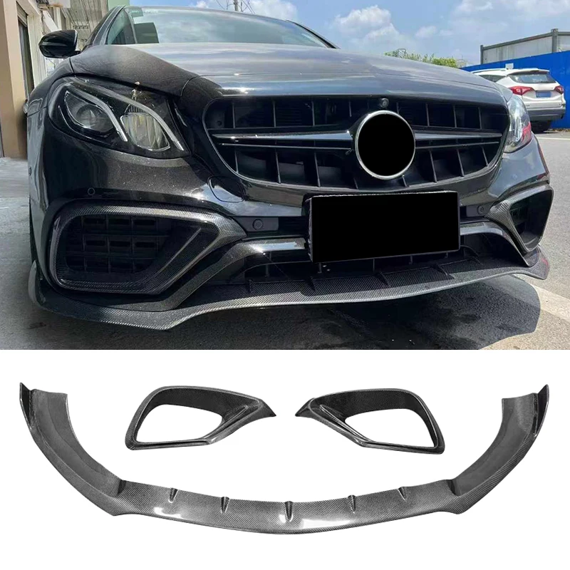 شفة أمامية من ألياف الكربون W213 E63 E63S للفئة E E63 E63S 2016-2020