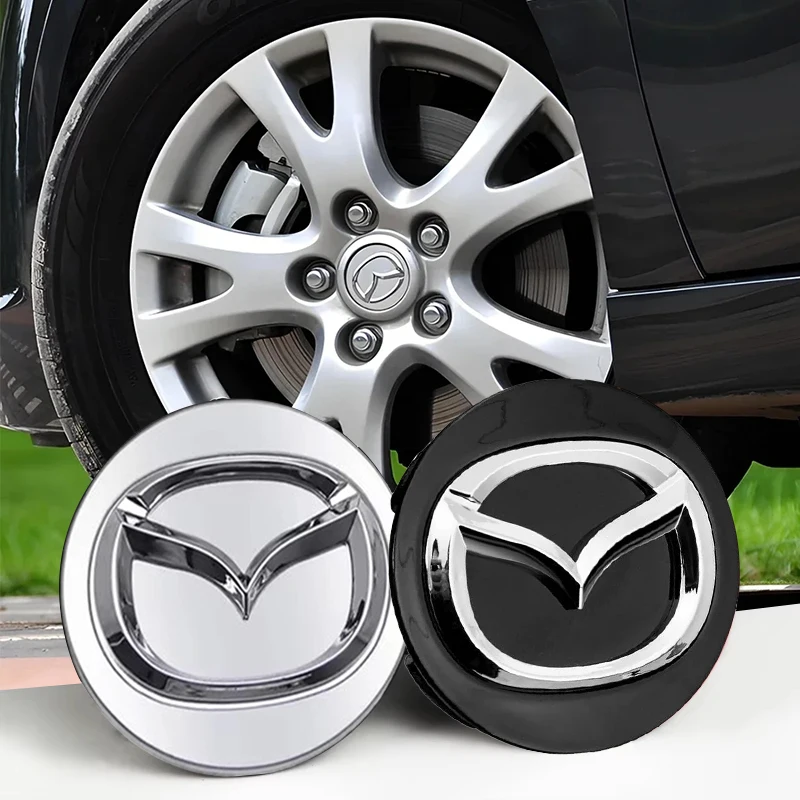 4Pcs Car Wheel Hub Cap Tires Rim Center Cover Auto Accessories For Mazda 2 3 6 5 Atenza CX30 CX90 CX60 CX50 MX30 CX3 CX5 MX5 CX7