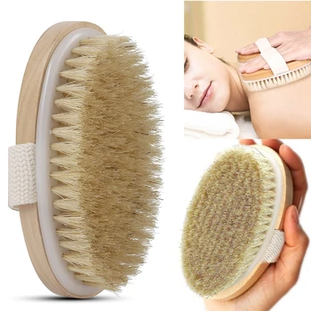 جهاز تنظيف الجسم للاستحمام اللمفاوي ، فرشاة للجسم ذات شعيرات ناعمة ، مقشر رطب وجاف ، أدوات العناية بالبشرة ، تنظيف