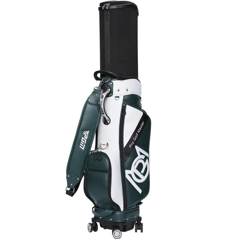 PGM Men Golf Bag Hard-shell Telescopic Microfiber Skin Universal Four-wheel Flat Push Air Consignment Golf Air Bag QB157