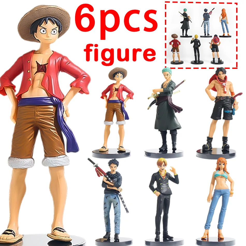 Figuras de Anime One Piece, Luffy, Ace, Solon, Mei, Sanji, modelo de acción, estatua de escritorio de Pvc, colección de adornos, juguetes de escritorio, regalos, 1-6 uds.