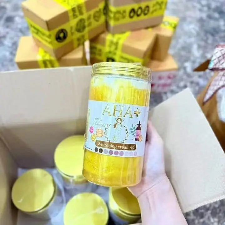 

Thai AHA+ Brightening Body Cream 1000ml, Improves Skin Texture & Blemish Care for Smooth Skin