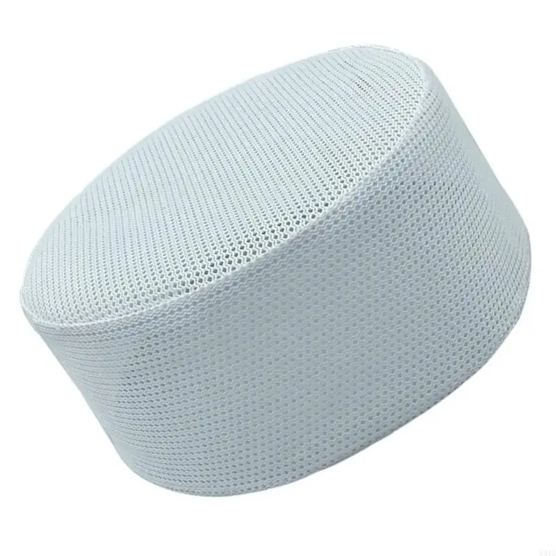 831A Saudi Headwear Muslims Men Prayer Hat White Saudi Arabia Islamic Cap Unique Ethnic Muslims Men Prayer Hat