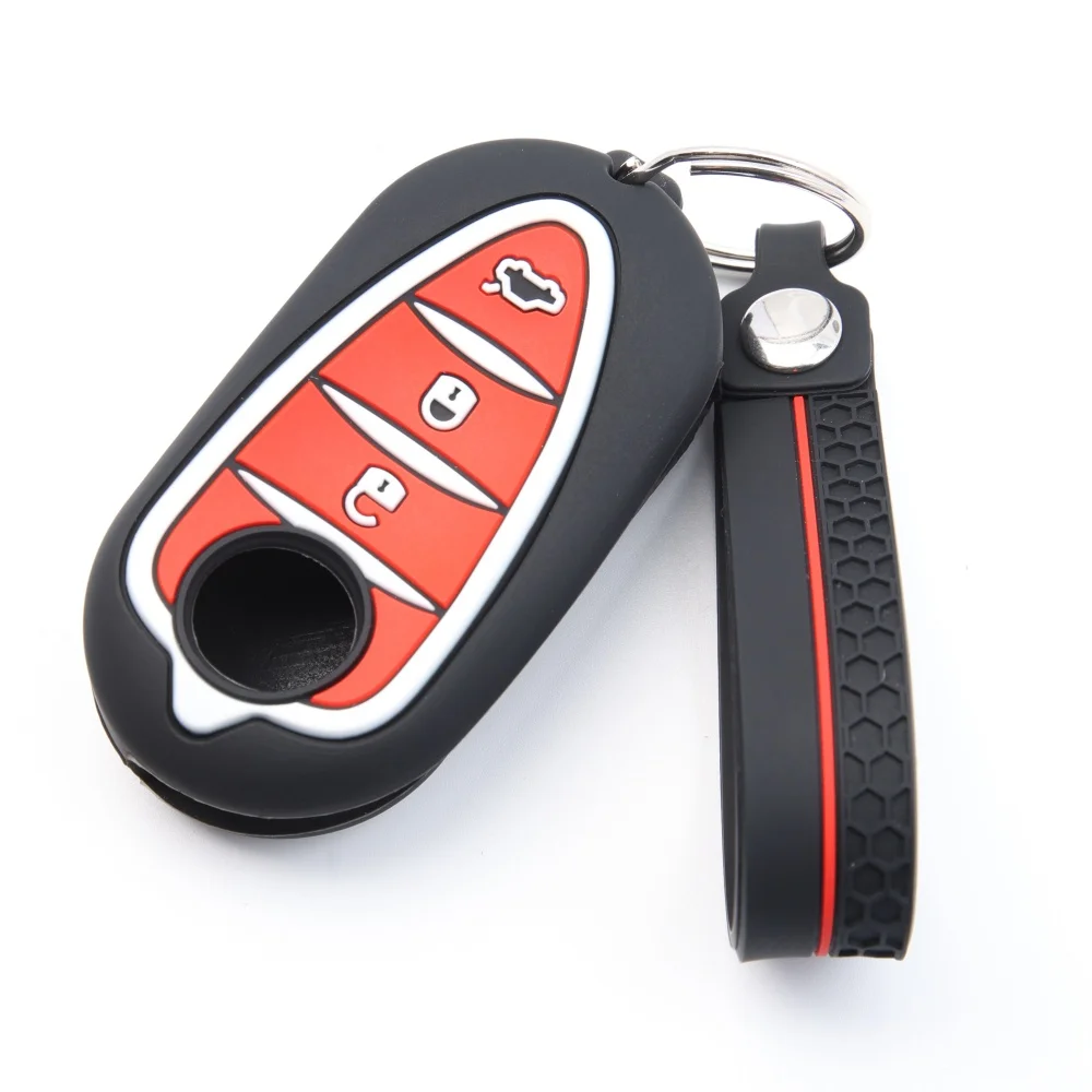 Silicone Key Cover Holder For Alfa Romeo Giulietta Myth Junior 4C Romeo Mito Myth 159 GTO GTA Car Remote Control Car Accessories