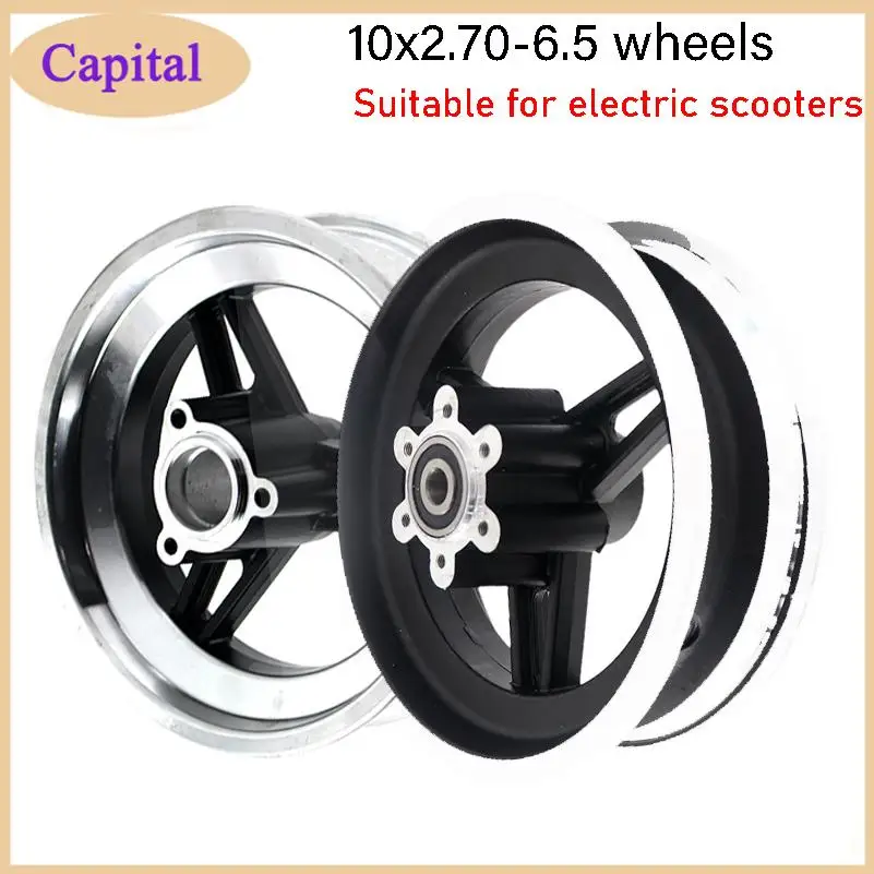 Ruedas de Neumático al Vacío para Scooter Eléctrico 10X2.70-6.5, Neumático Sin Cámara de 10 Pulgadas para Scooter de Equilibrio, Rueda para Scooter Nine Balanced Car