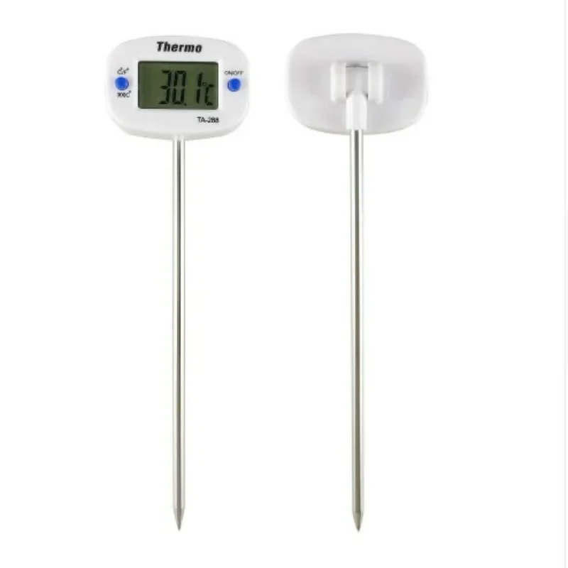 1 Pc Portable Home Kitchen Electronic Thermometer Stainless Steel Insert Food Liquid Water Oil Food Thermometer