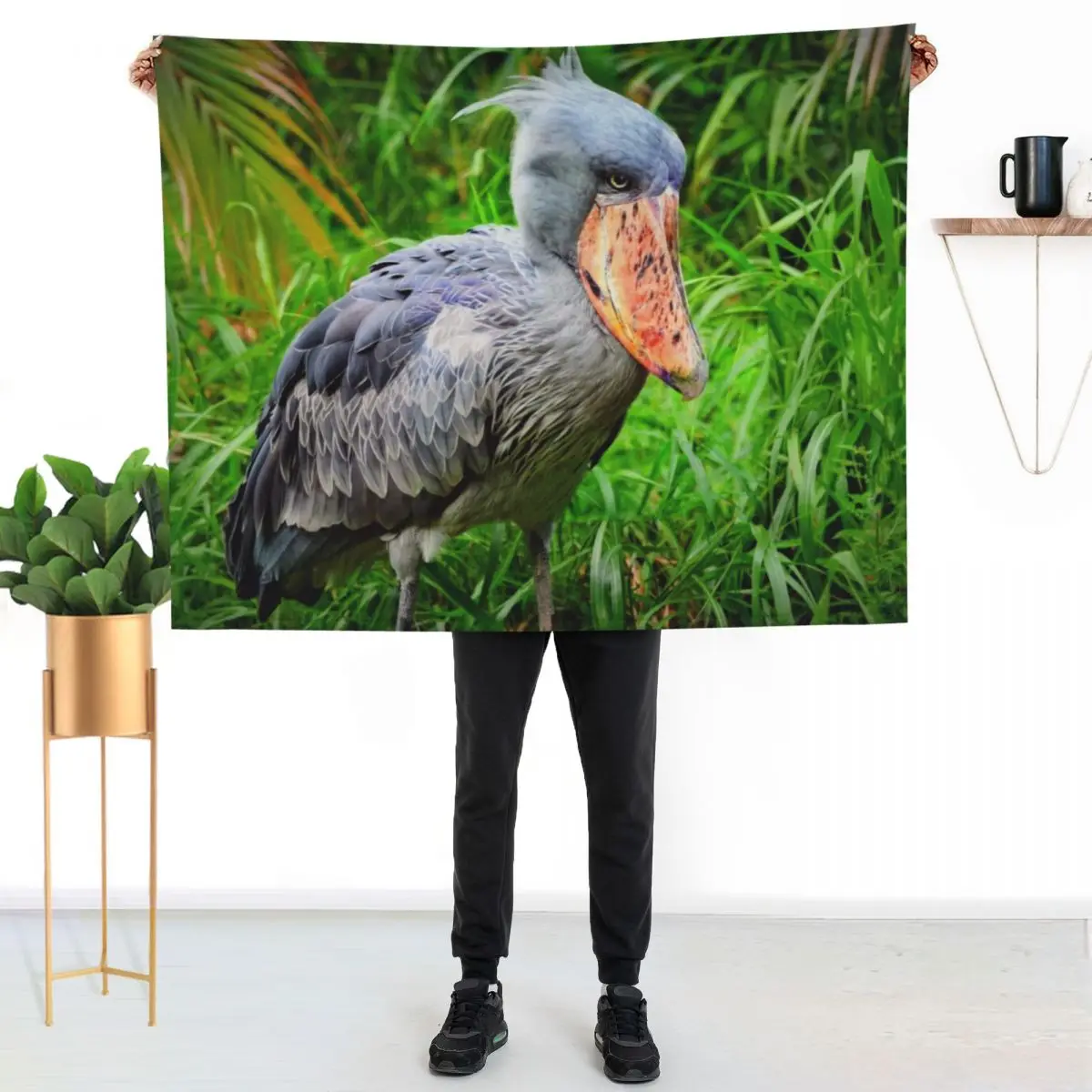 

Shoebill Balaeniceps Rex Throw Blanket Fuzzy Plush Throw Blanket for Sofa Chair