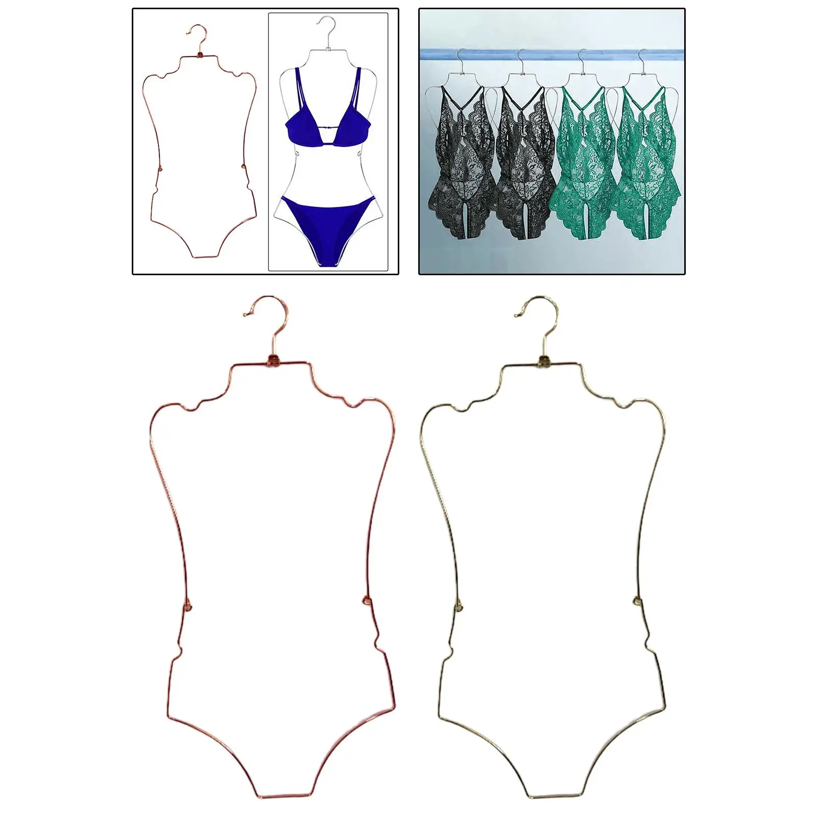 Body Shape Lingerie Hanger Foldable Durable Closet Organizer Swimsuit Hanger for Closet for Stores Boutiques Show Window Bedroom