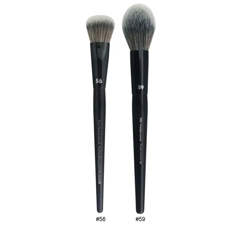 2pcs/set Pro Black Makeup Brushes Synthetic hair Powder Eye Shadow Smudge Highlight Foundation Airbrush Diffuser Make Up Brush