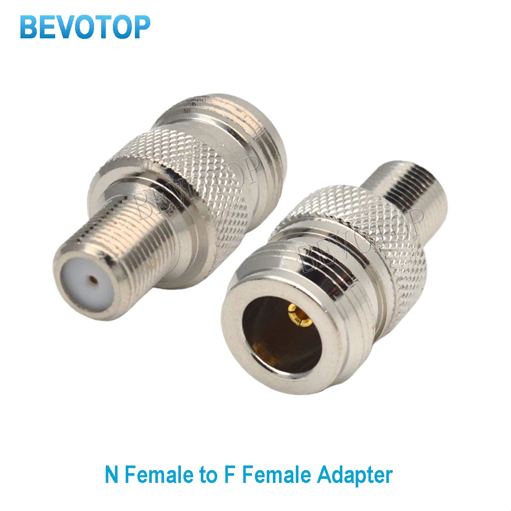 

50PCS/lot N Female Jack to F Female Jack Straight for WiFi Antenna Radio Antenna N to F RF Coaxial Adapter BEVOTOP Wholesales