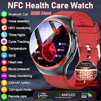 Sapphire Glass Laser Detection Health Smartwatch Men Precise Heart Rate Blood Pressure 150+Sports Bluetooth Call NFC Smart Watch