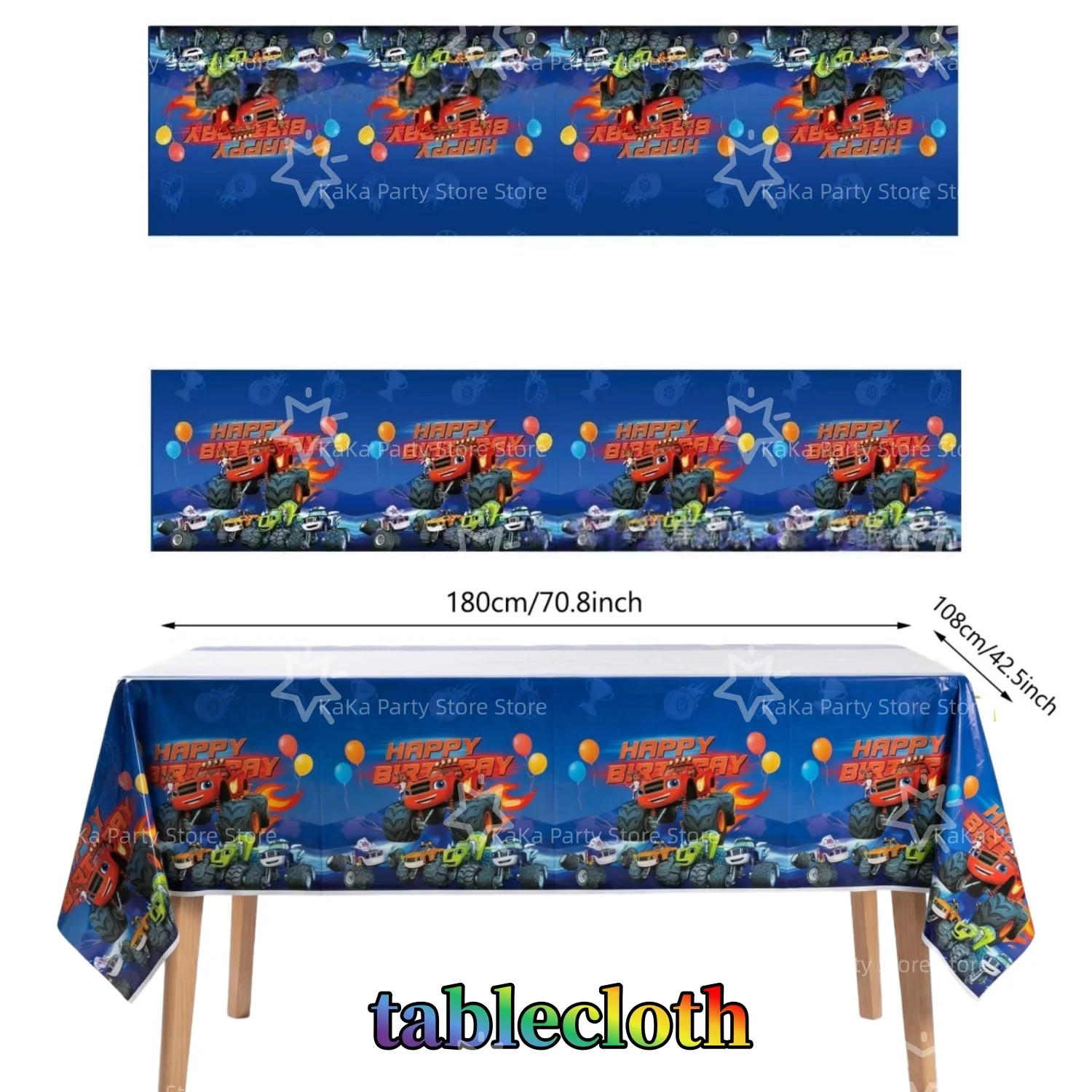 Blaze Monster Ballons Maschinen Rennwagen Geburtstagsparty Dekoration Tischware Tischdecke Teller Becher Servietten Tasche Rennparty Zubehör